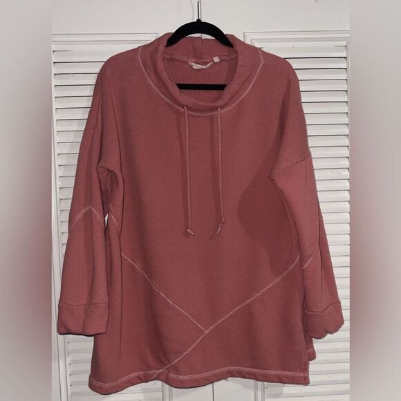 Soft Surroundings Danika Drawstring Mock Neck Pullover Top XL *Read Description* - Picture 2 of 11